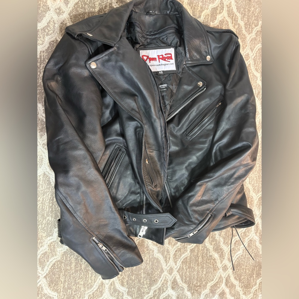 Black Leather Jacket - optional insulated layer